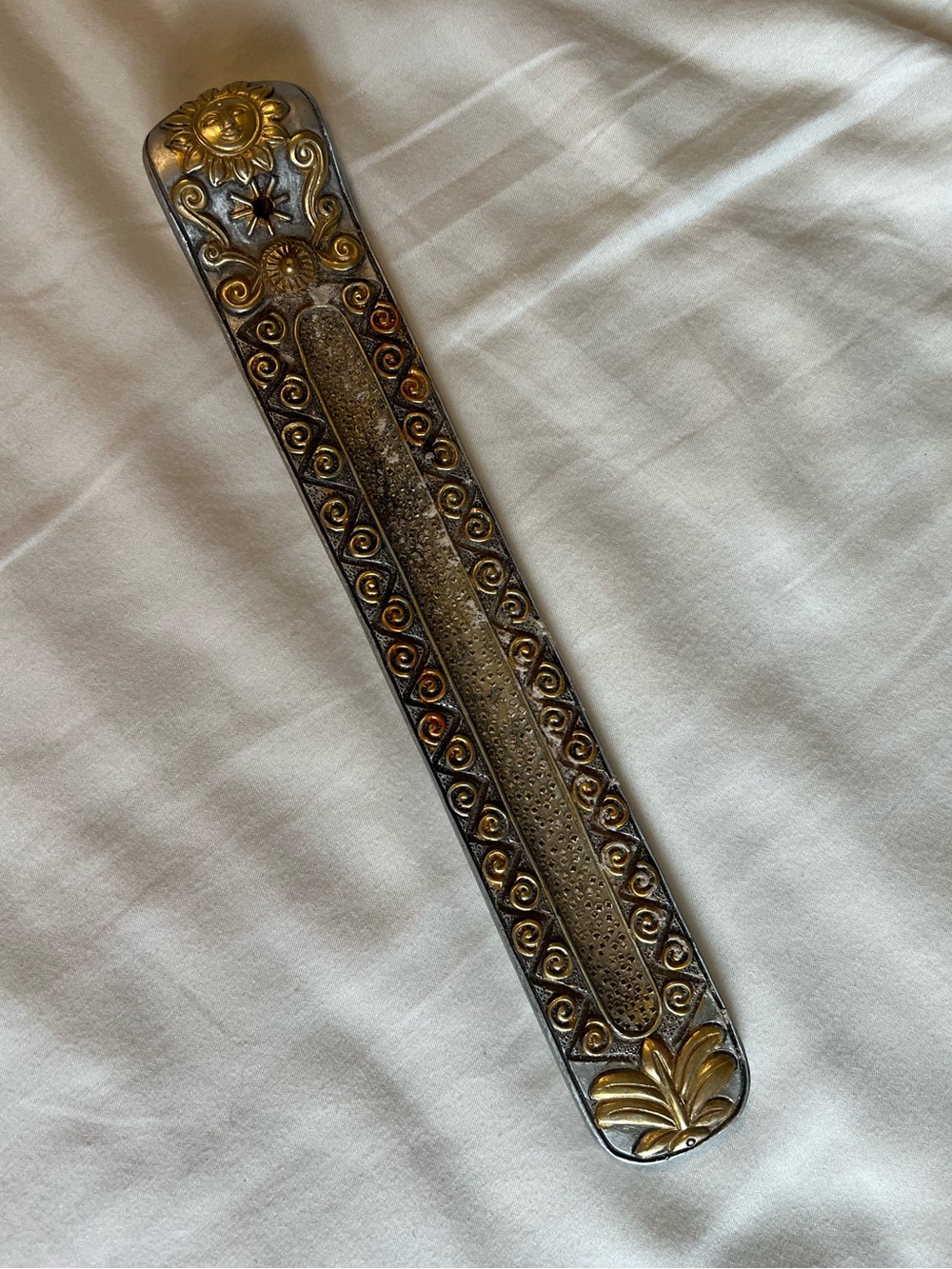 Sun Incense Holder Gold and Silver